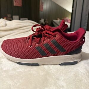 Adidas Red/Maroon Sneakers with Black Accents